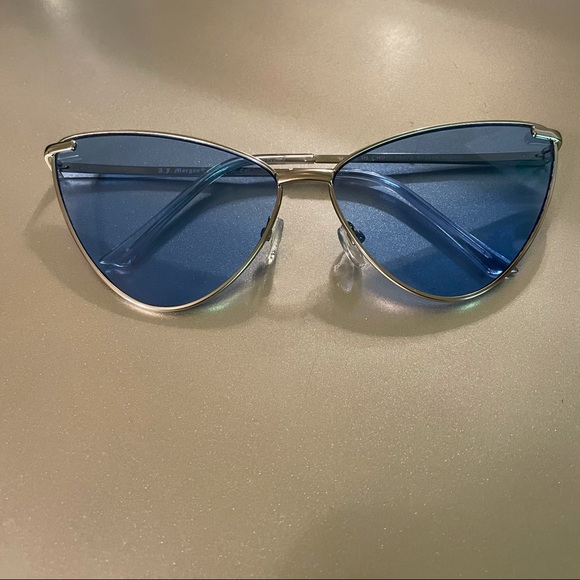 Blue retro frame aviator Sunglasses Women’s - Picture 3 of 3